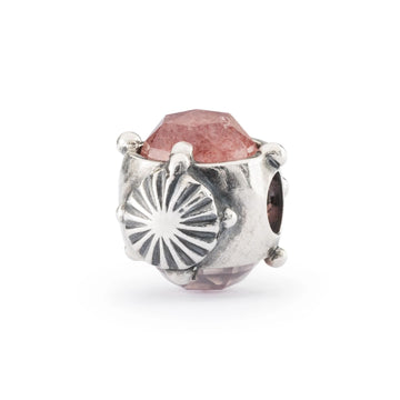 Beads da donna Trollbeads in argento con quarzo fragola MISURA UNICA