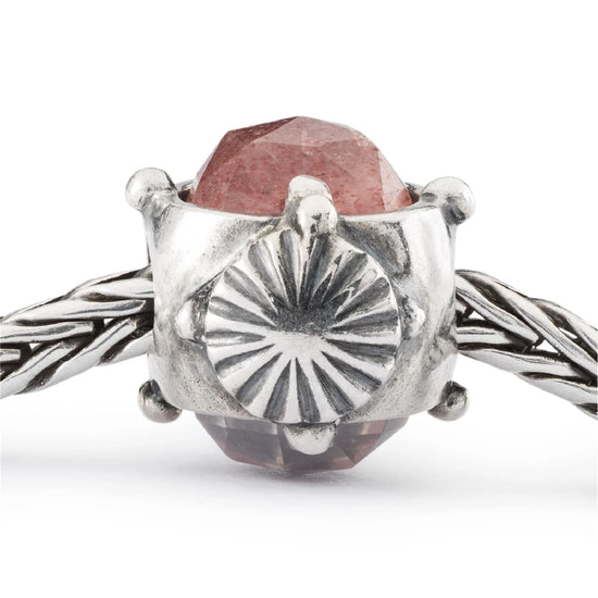 Beads da donna Trollbeads in argento con quarzo fragola MISURA UNICA
