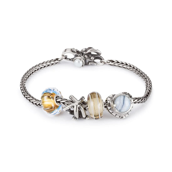 Beads da donna Trollbeads in argento a cuore con agata MISURA UNICA