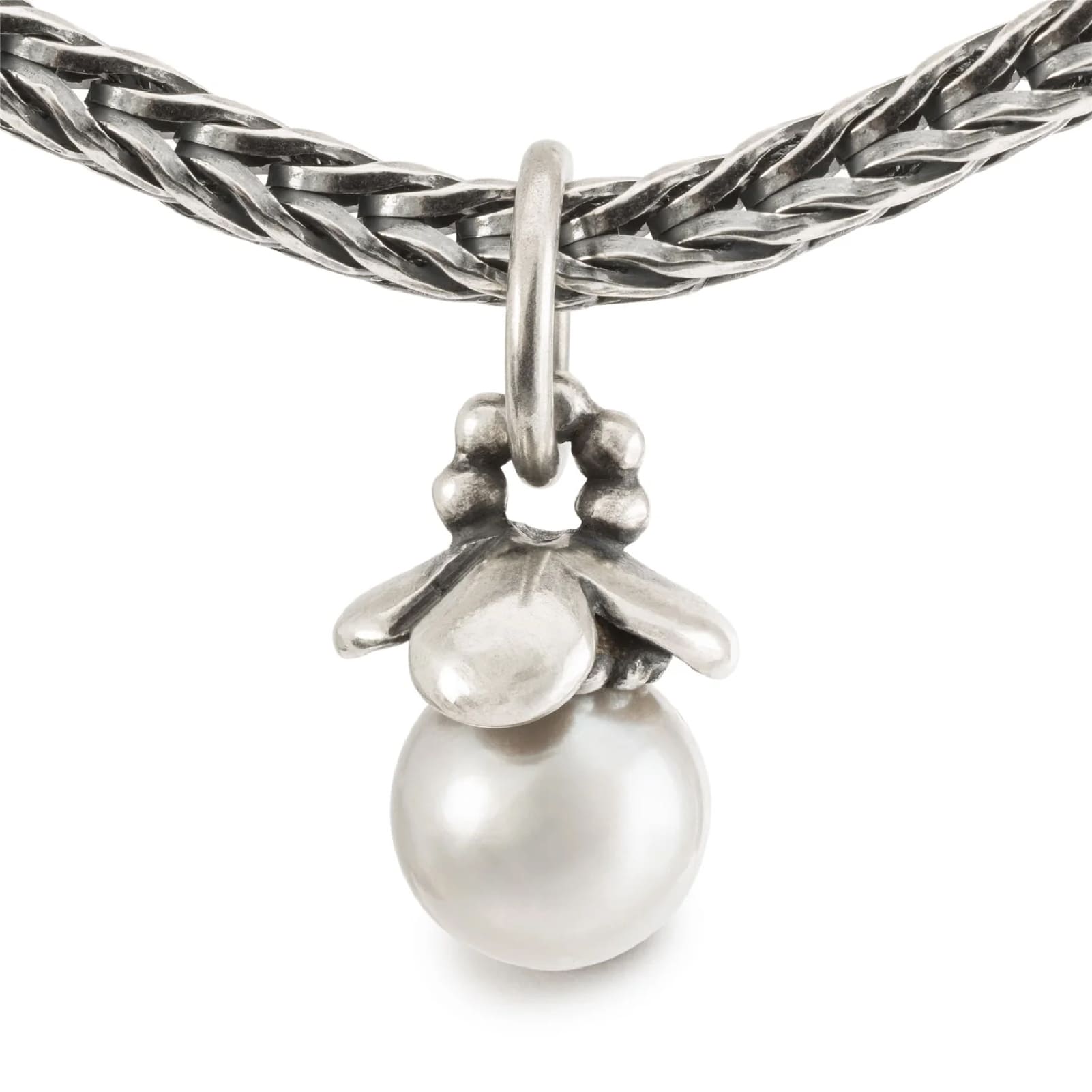 Beads da donna Trollbeads in argento con perla pendente MISURA UNICA