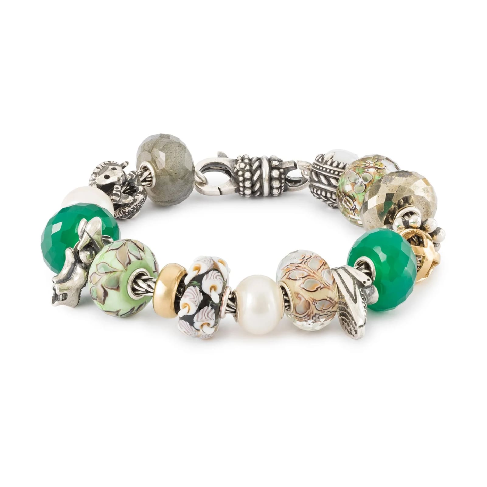 Beads da donna Trollbeads in argento con pietra di luna MISURA UNICA