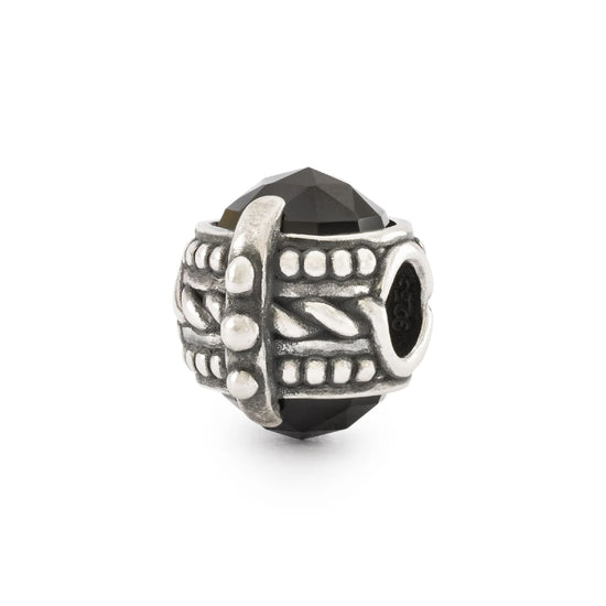 Beads da donna Trollbeads in argento con pietra nera MISURA UNICA