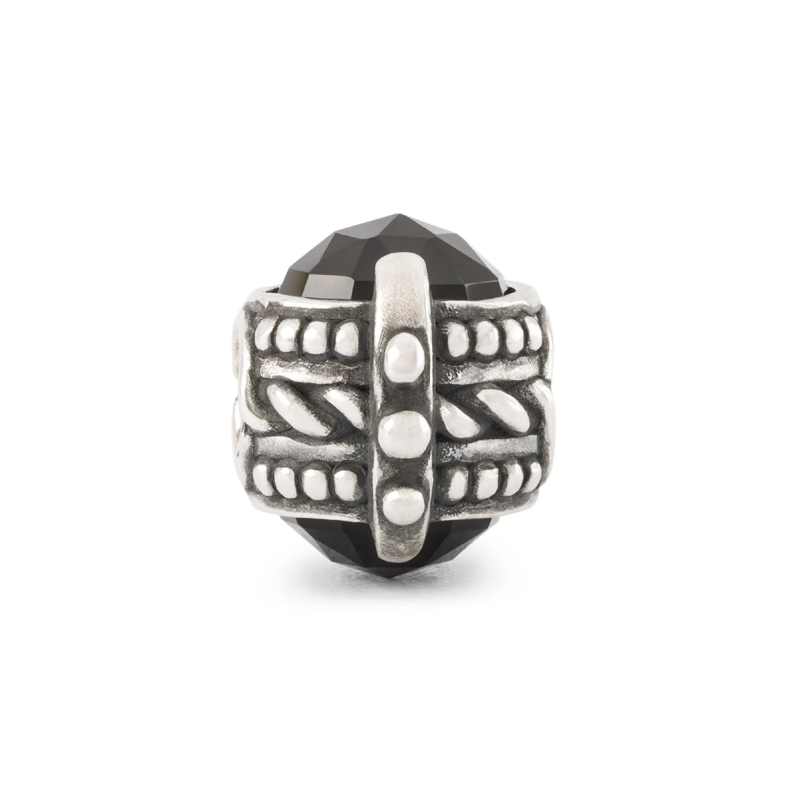 Beads da donna Trollbeads in argento con pietra nera MISURA UNICA