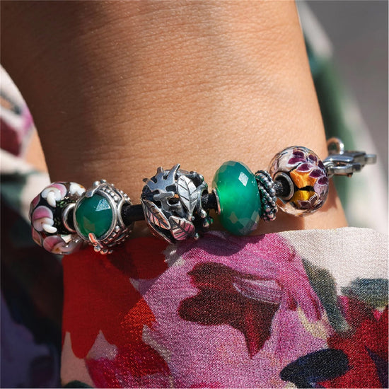 Beads da donna Trollbeads in argento con onice verde MISURA UNICA