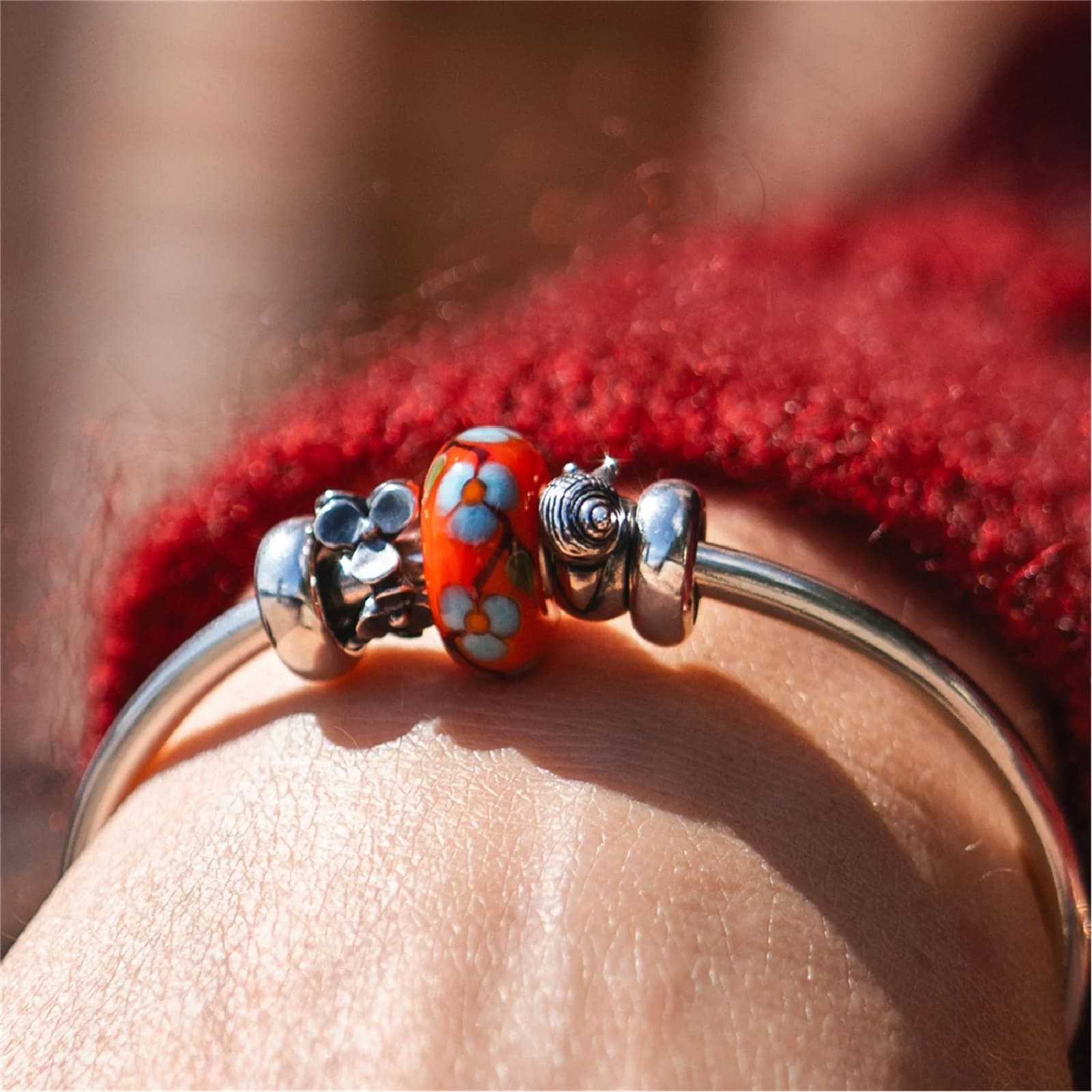 Beads Trollbeads Giardino del Cuore in argento da donna MISURA UNICA