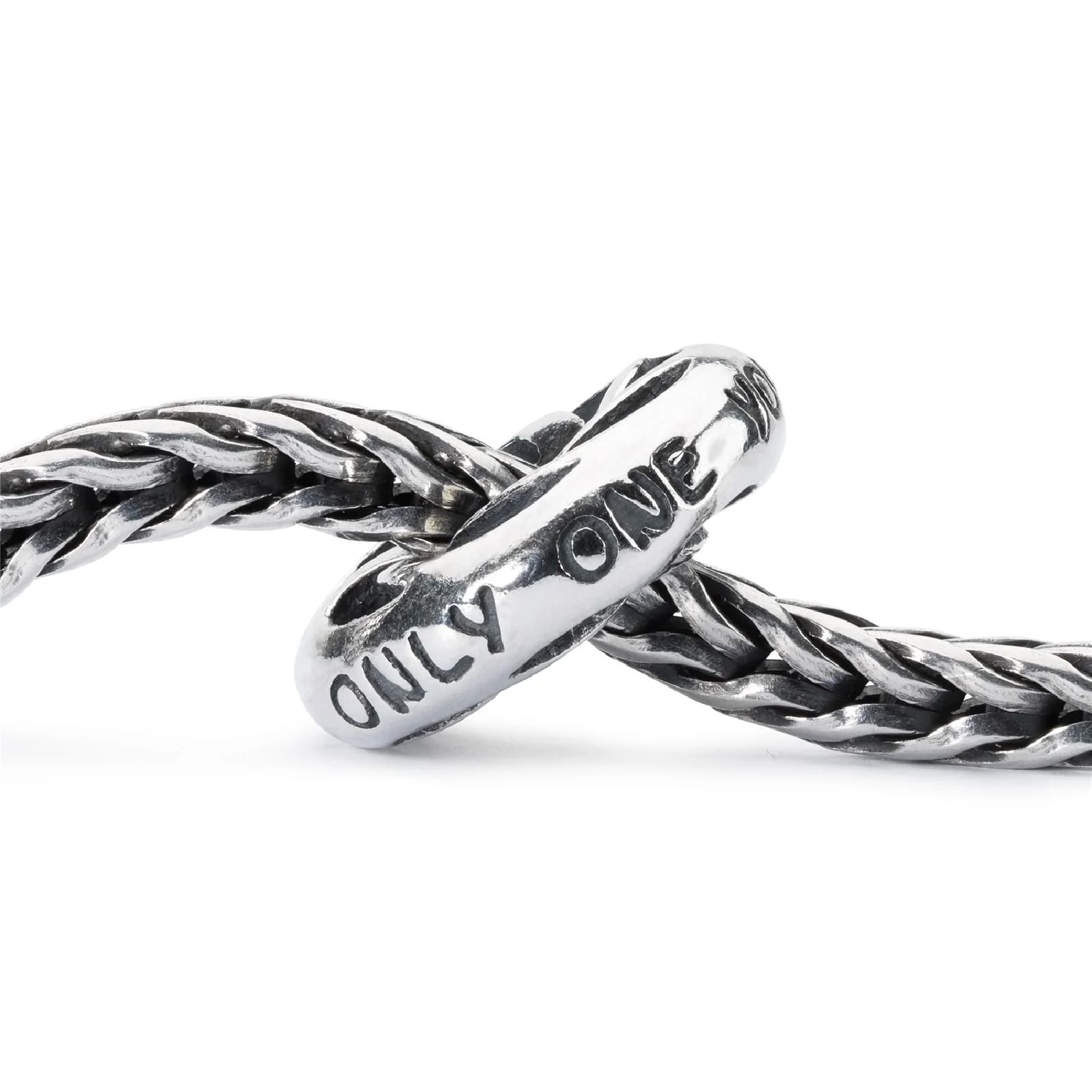 Beads da donna Trollbeads in argento con scritte MISURA UNICA