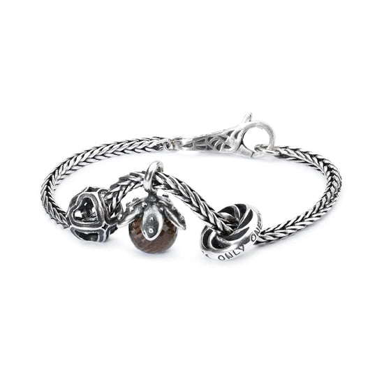 Beads da donna Trollbeads in argento con scritte MISURA UNICA