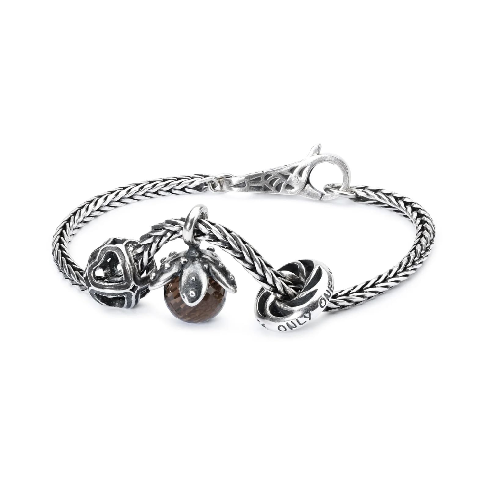 Beads da donna Trollbeads in argento con scritte MISURA UNICA