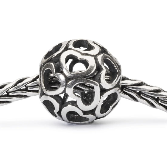 Beads da donna Trollbeads in argento con cuoricini MISURA UNICA