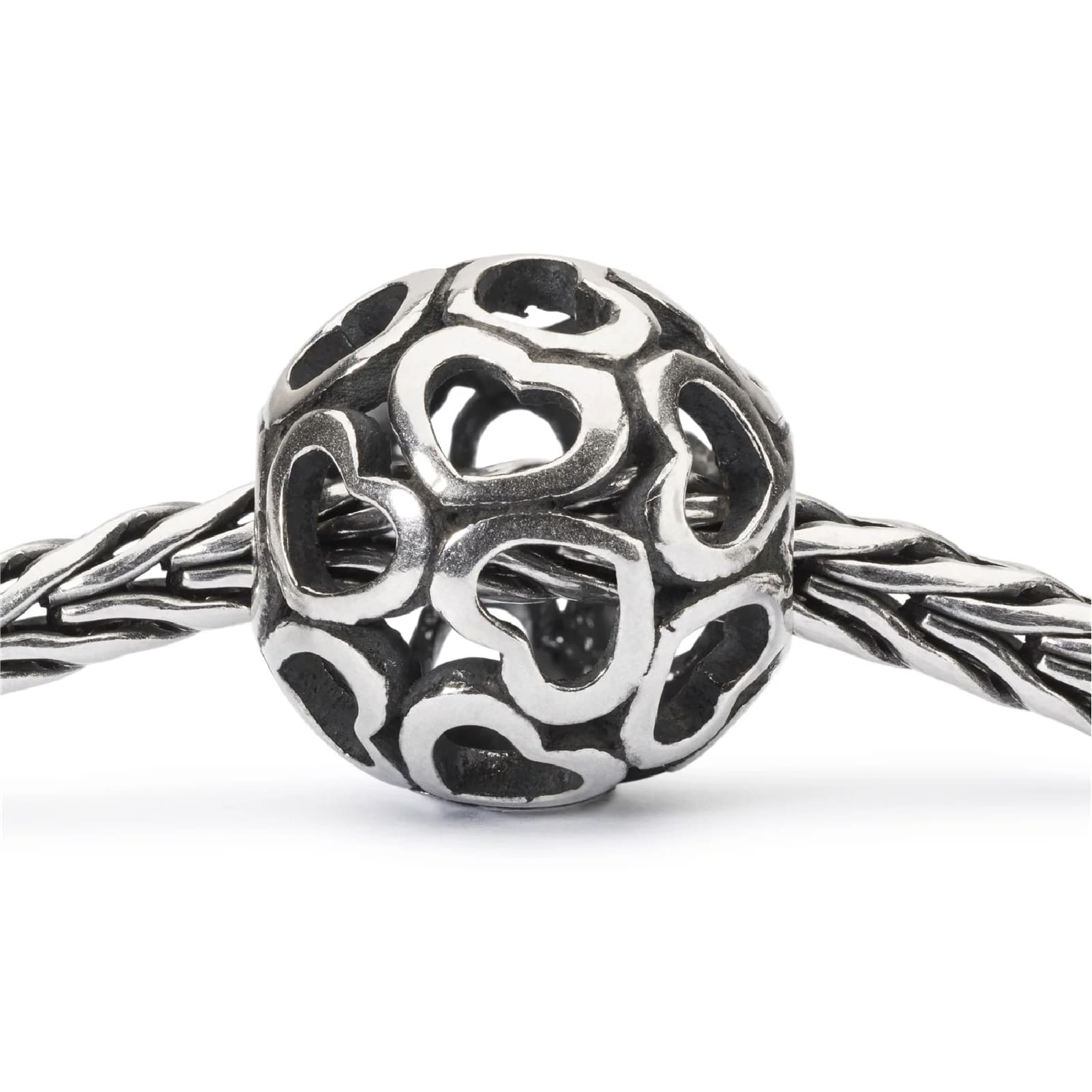 Beads da donna Trollbeads in argento con cuoricini MISURA UNICA