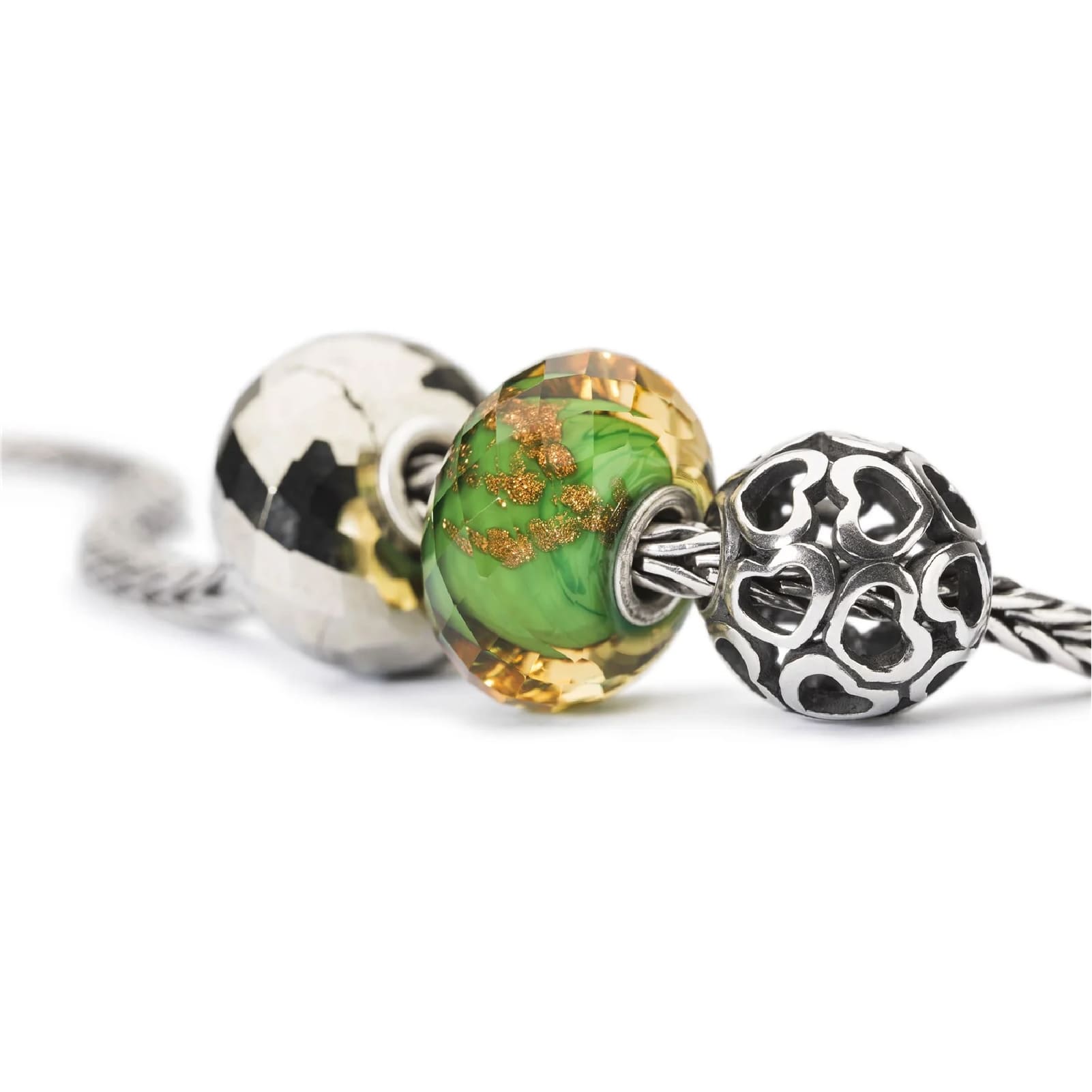 Beads da donna Trollbeads in argento con cuoricini MISURA UNICA