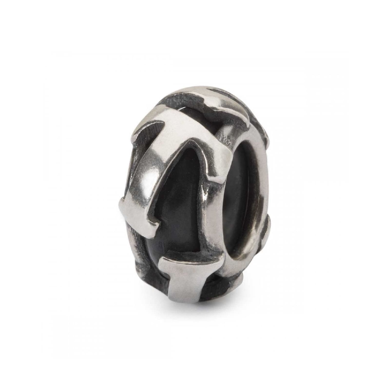 Stop Trollbeads in argento lettera T con gommino interno MISURA UNICA