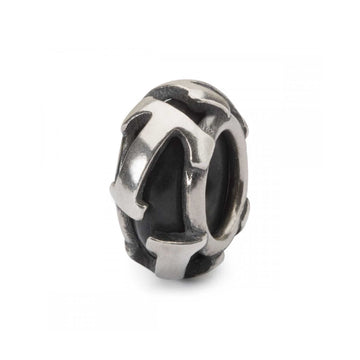 Stop Trollbeads in argento lettera T con gommino interno MISURA UNICA