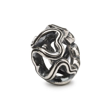 Beads da donna Trollbeads in argento con tanti cuori MISURA UNICA