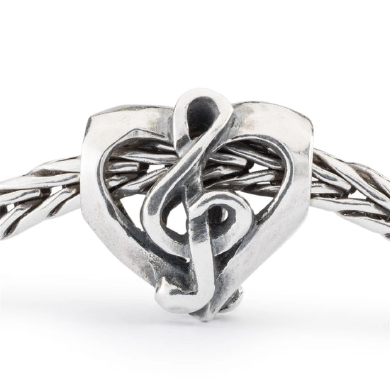 Beads da donna Trollbeads in argento con nota e cuore MISURA UNICA