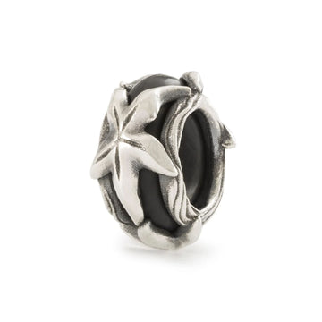 Stop Trollbeads in argento con stella marina e gommino MISURA UNICA