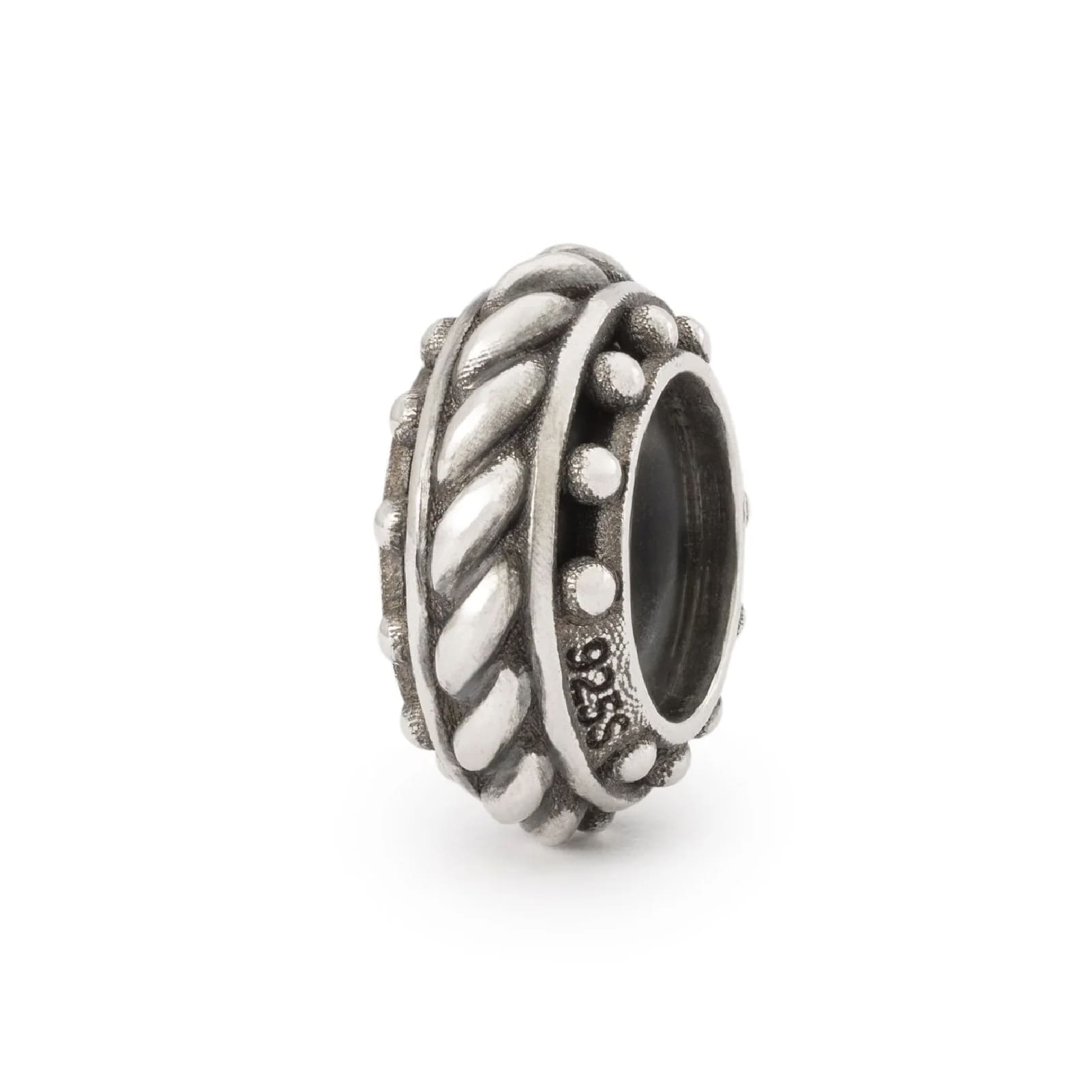 Stop Trollbeads in argento senza tempo con gommino MISURA UNICA
