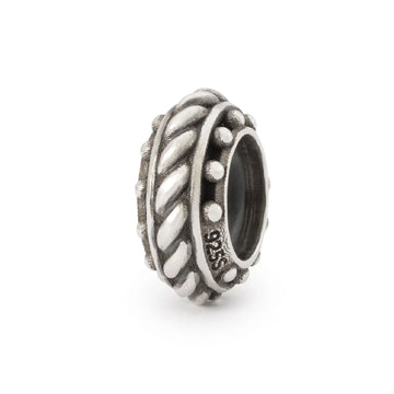 Stop Trollbeads in argento senza tempo con gommino MISURA UNICA