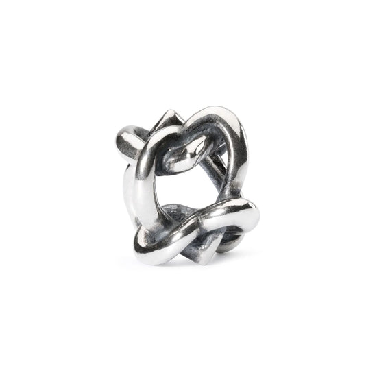 Beads da donna Trollbeads in argento con cuori incrociati MISURA UNICA