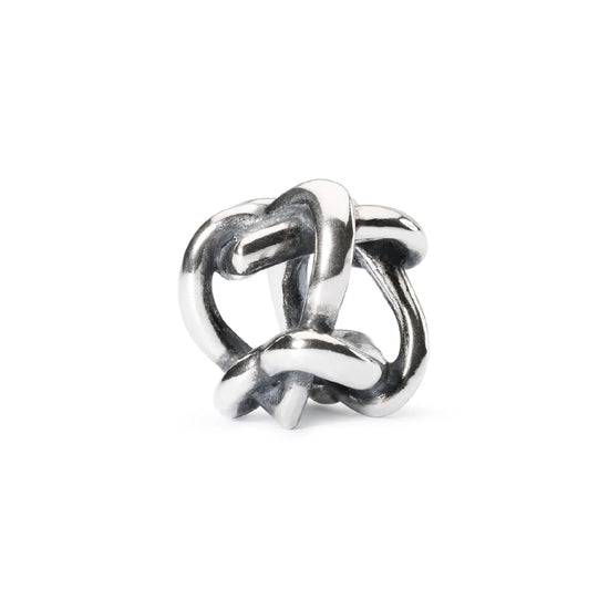 Beads da donna Trollbeads in argento con cuori incrociati MISURA UNICA
