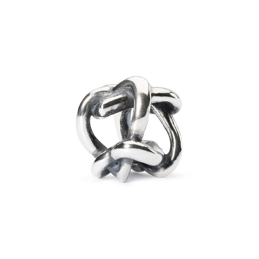 Beads da donna Trollbeads in argento con cuori incrociati MISURA UNICA