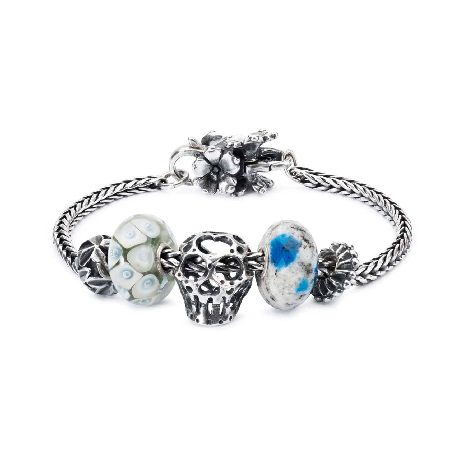 Beads da donna Trollbeads in argento a forma di teschio MISURA UNICA