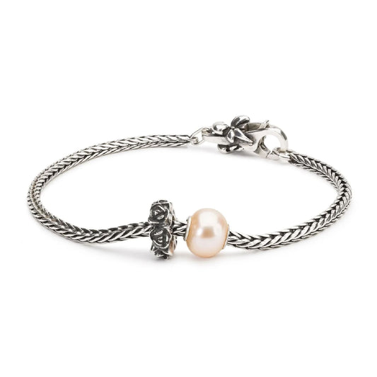 Stop Trollbeads in argento con roselline e gommino MISURA UNICA