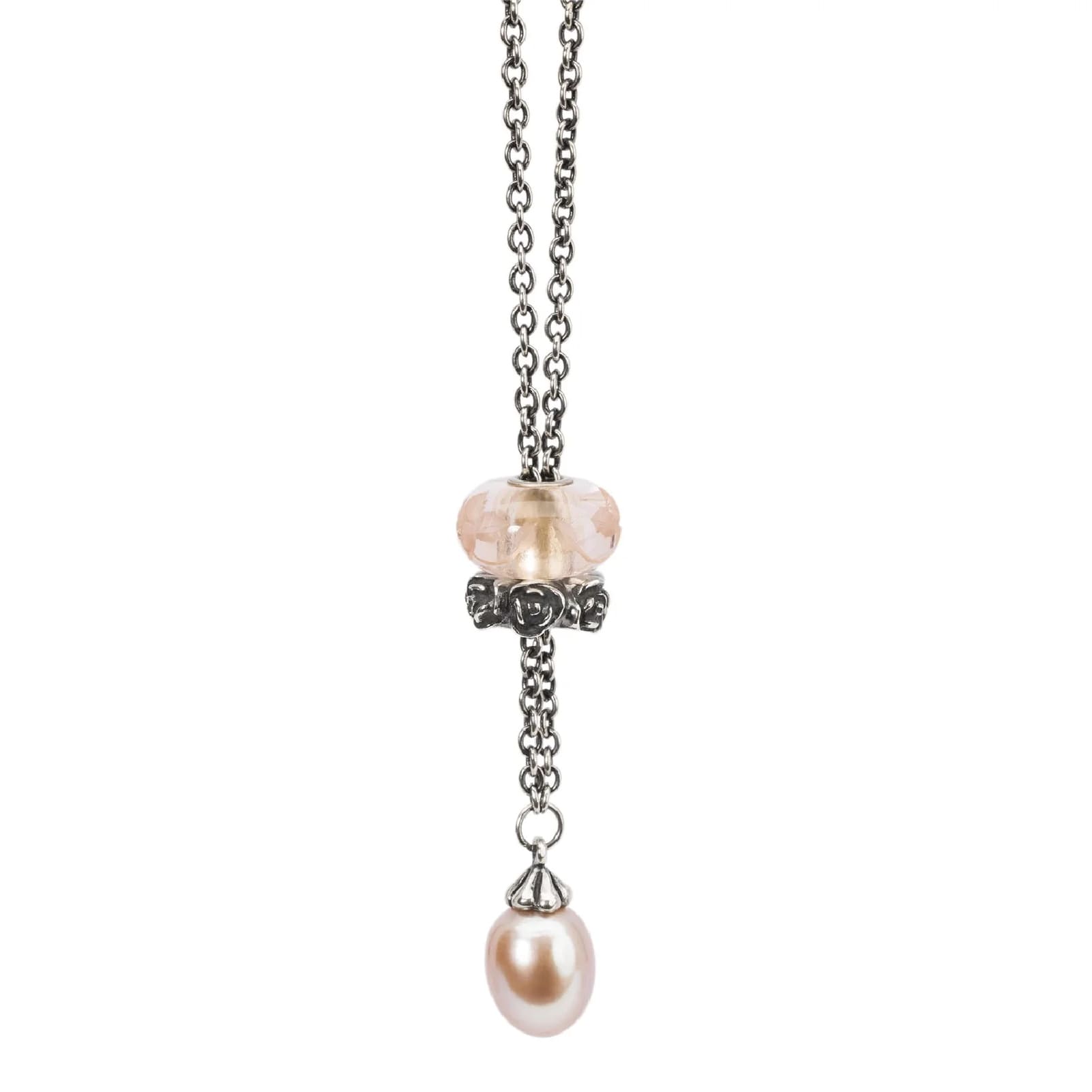 Stop Trollbeads in argento con roselline e gommino MISURA UNICA