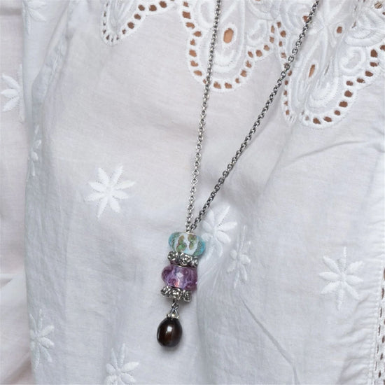 Stop Trollbeads in argento con roselline e gommino MISURA UNICA