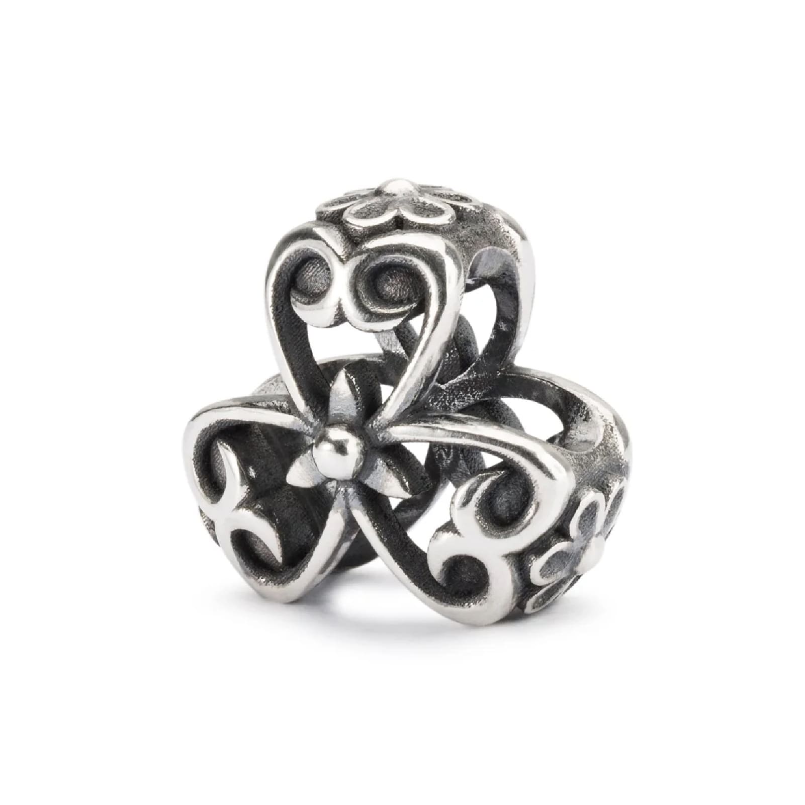 Beads da donna Trollbeads in argento a forma di trifoglio MISURA UNICA