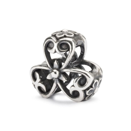 Beads da donna Trollbeads in argento a forma di trifoglio MISURA UNICA