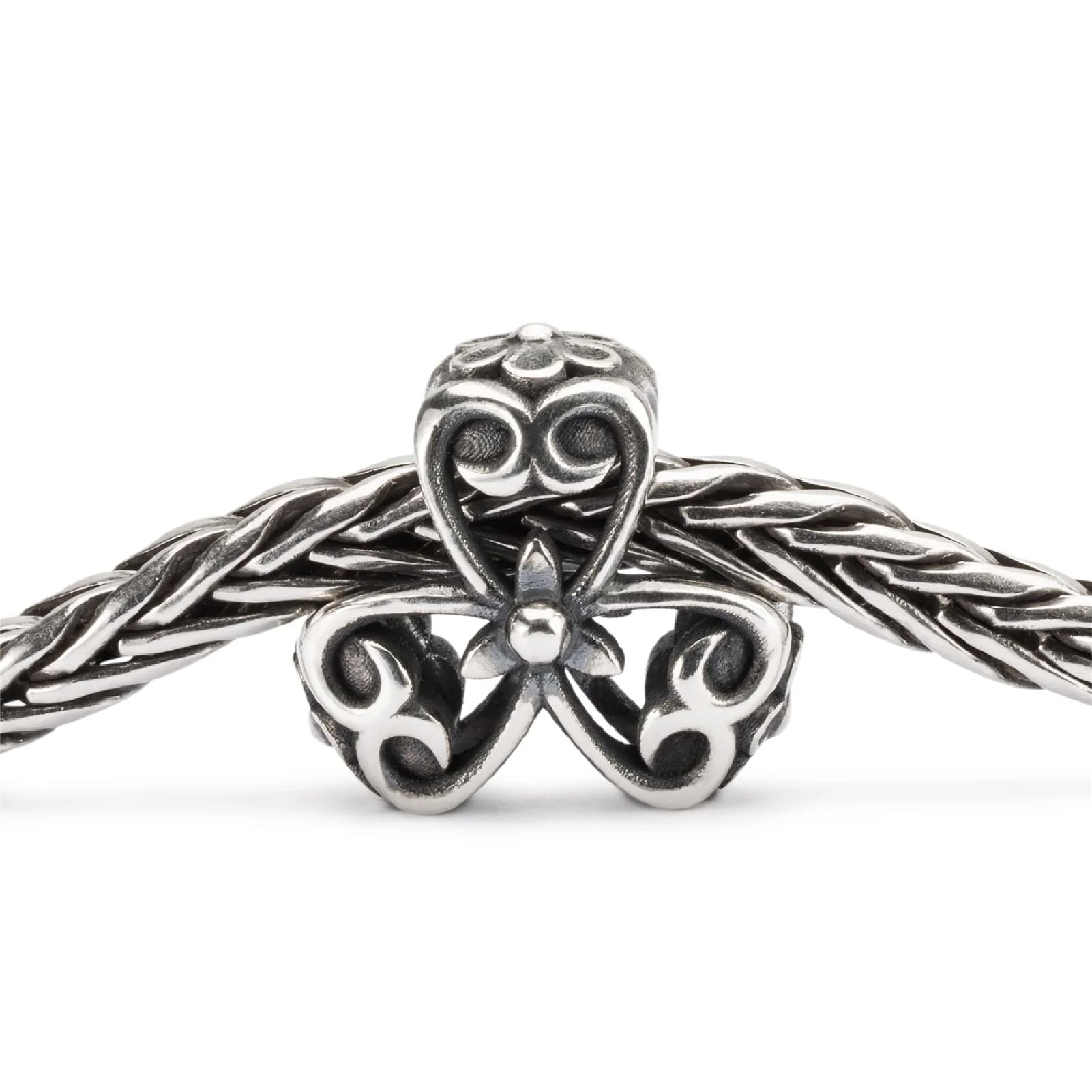 Beads da donna Trollbeads in argento a forma di trifoglio MISURA UNICA