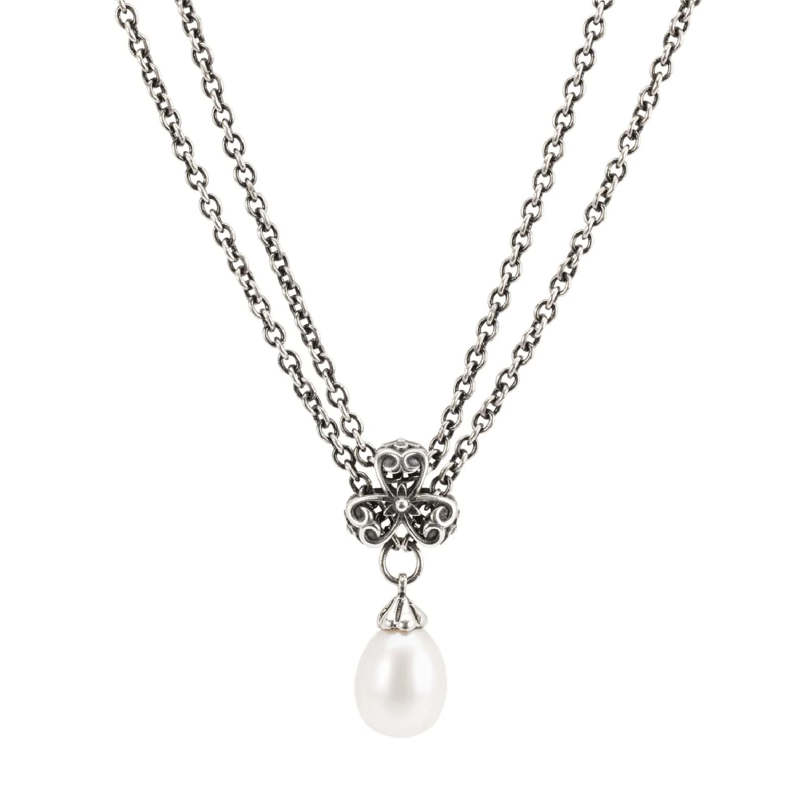 Beads da donna Trollbeads in argento a forma di trifoglio MISURA UNICA