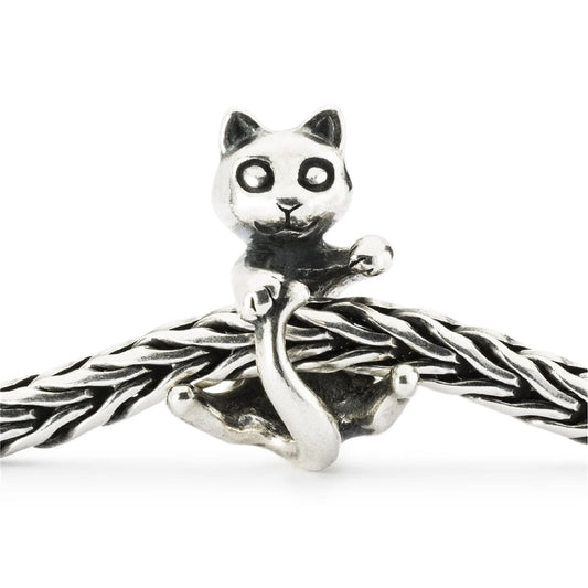 Beads da donna Trollbeads in argento a forma di gattino MISURA UNICA