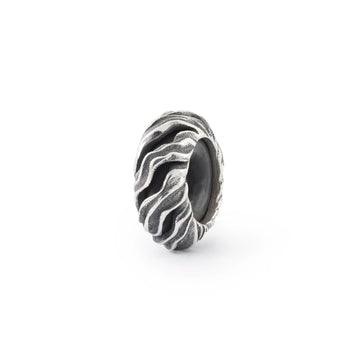 Stop Trollbeads in argento con alga marina e gommino MISURA UNICA