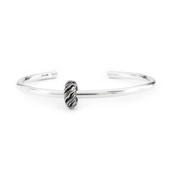 Stop Trollbeads in argento con alga marina e gommino MISURA UNICA