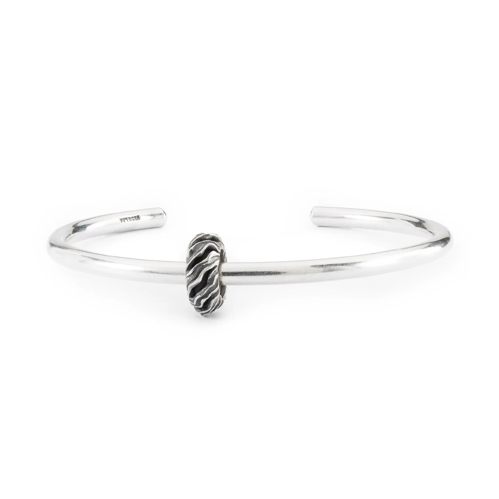 Stop Trollbeads in argento con alga marina e gommino MISURA UNICA