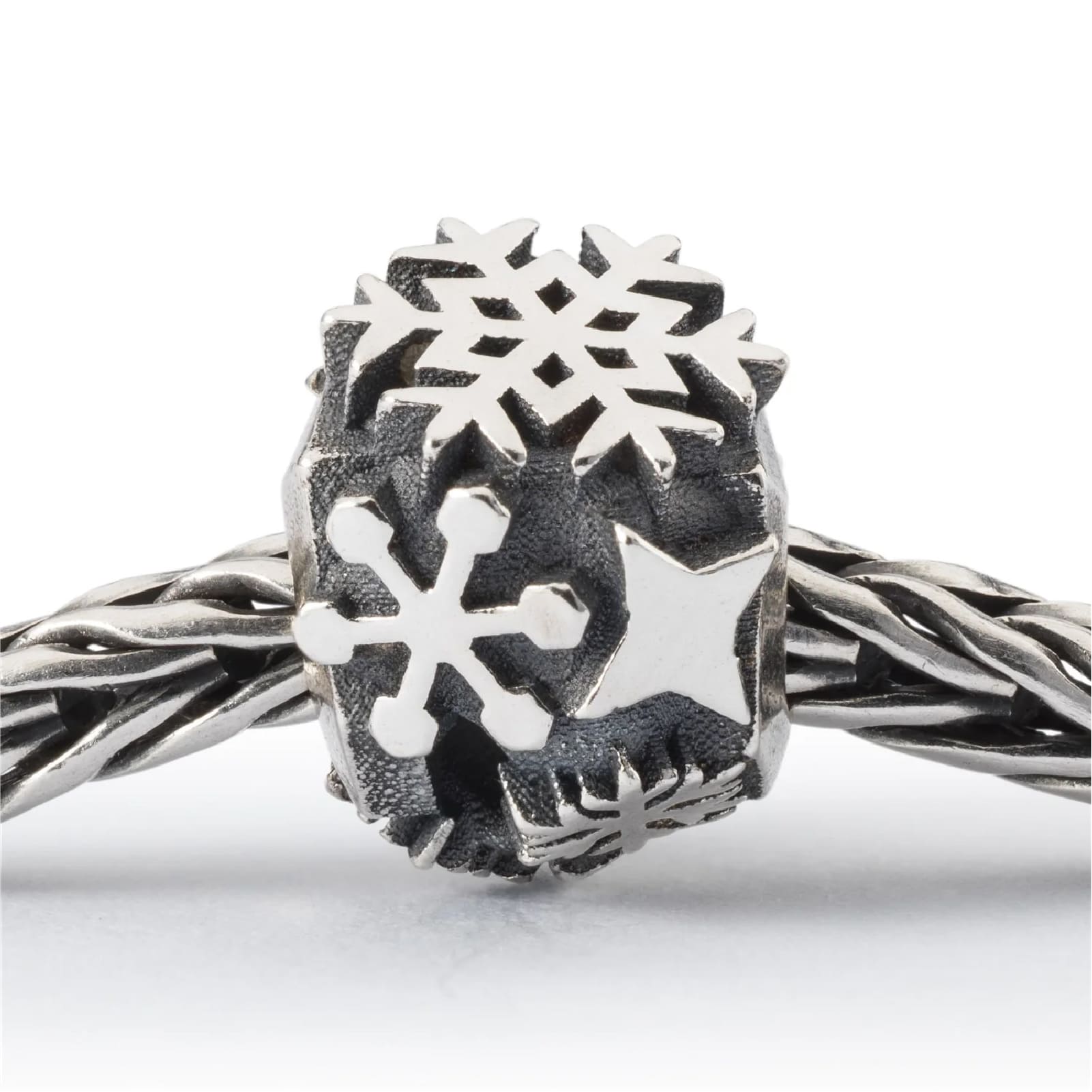Beads da donna Trollbeads in argento con fiocchi di neve MISURA UNICA