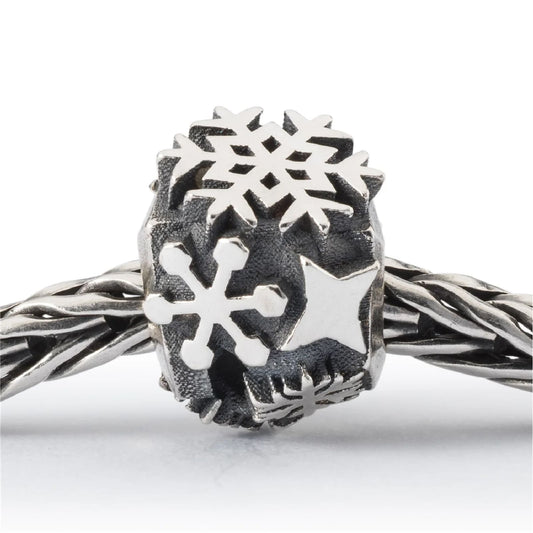 Beads da donna Trollbeads in argento con fiocchi di neve MISURA UNICA