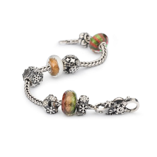 Beads da donna Trollbeads in argento con fiocchi di neve MISURA UNICA