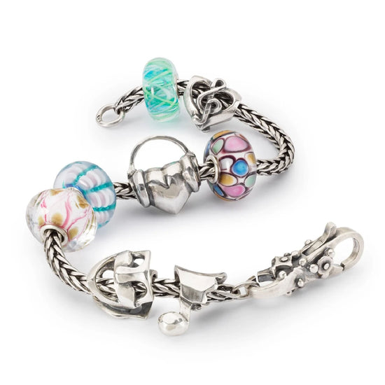 Beads da donna Trollbeads in argento con cuore e cuffie MISURA UNICA