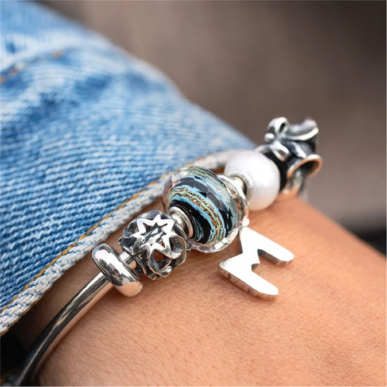 Beads da donna Trollbeads in argento con iniziale M MISURA UNICA
