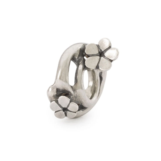 Beads da donna Trollbeads in argento con fiori hanami MISURA UNICA