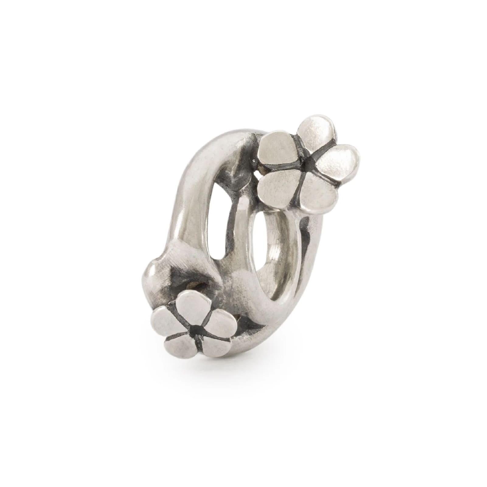 Beads da donna Trollbeads in argento con fiori hanami MISURA UNICA