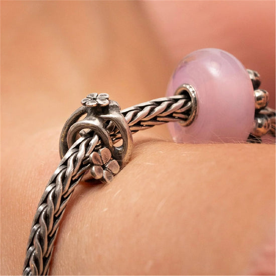 Beads da donna Trollbeads in argento con fiori hanami MISURA UNICA