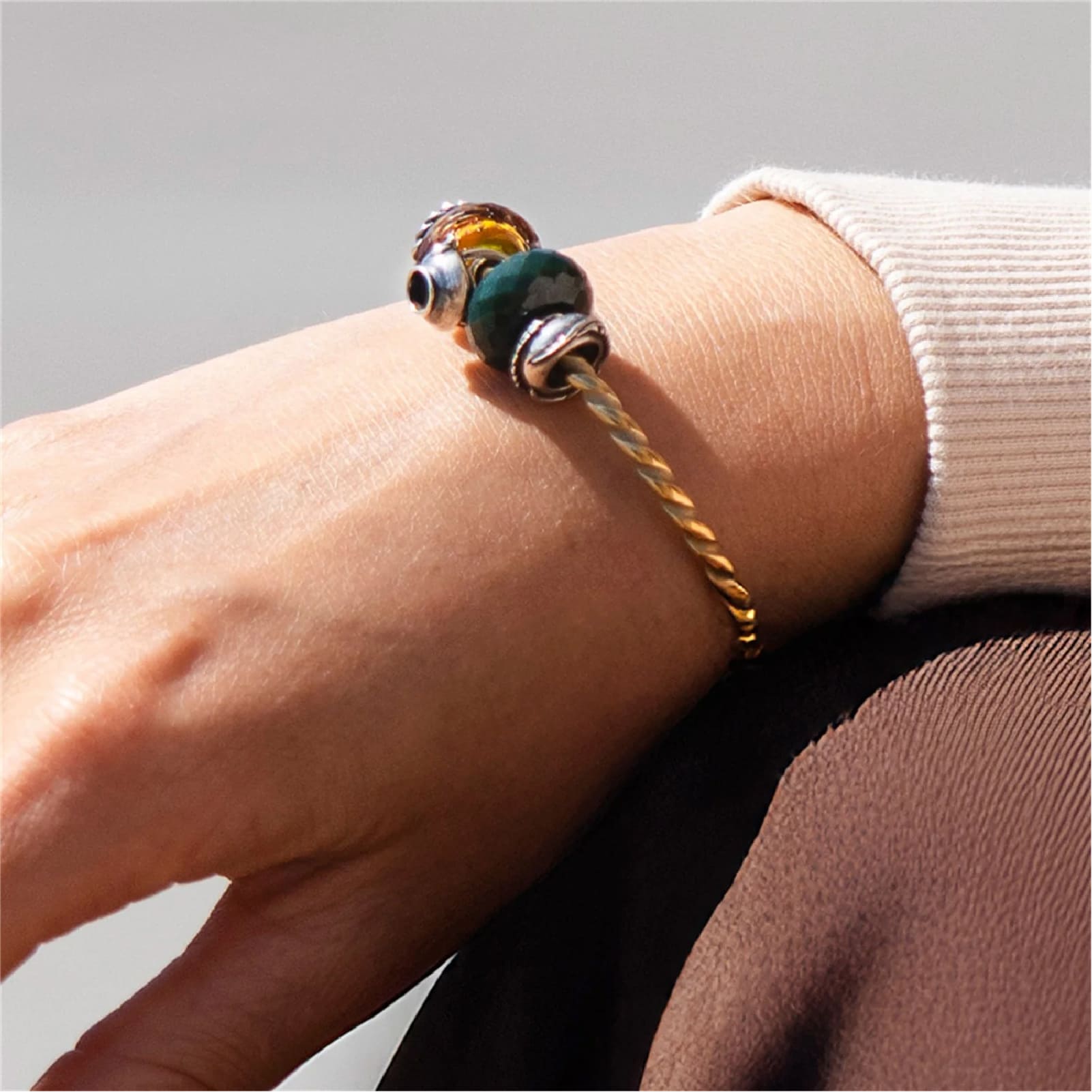 Stop Trollbeads Cuore del Raccolto in argento da donna MISURA UNICA