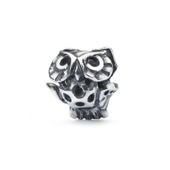 Beads donna Trollbeads in argento a forma di gufo saggio