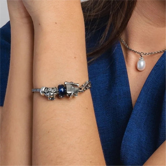 Beads donna Trollbeads in argento a forma di gufo saggio