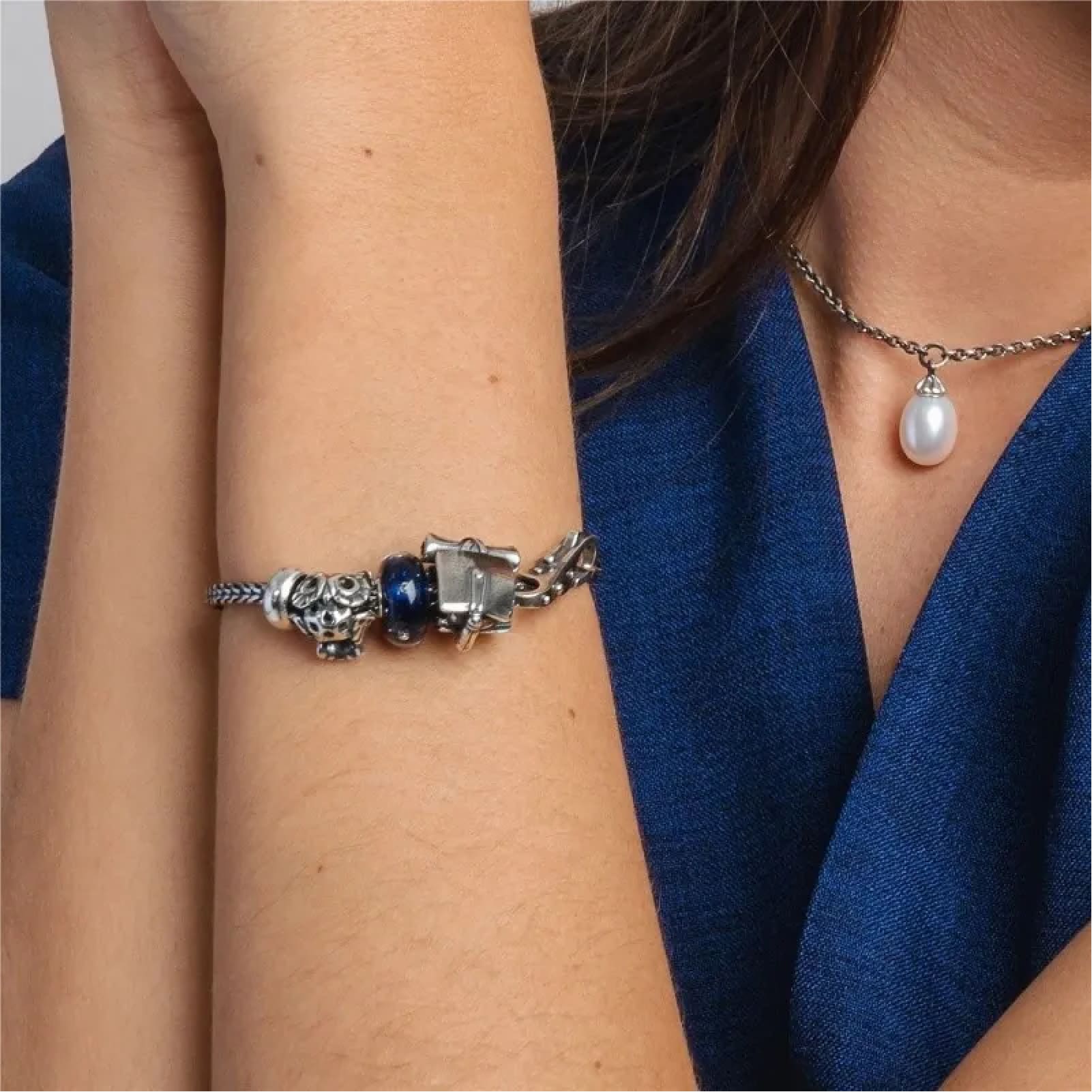 Beads donna Trollbeads in argento a forma di gufo saggio