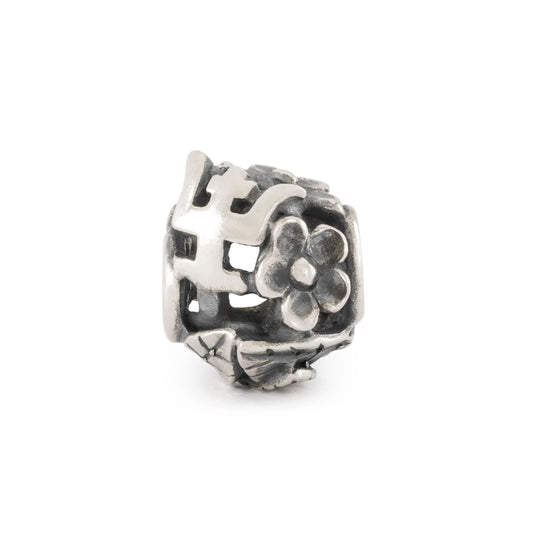 Beads da donna Trollbeads in argento fiori della longevità MISURA UNICA